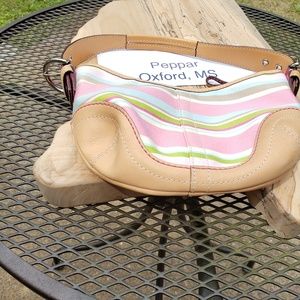 Offer💕 Coach Soho Twill Striped Small Hobo Bag